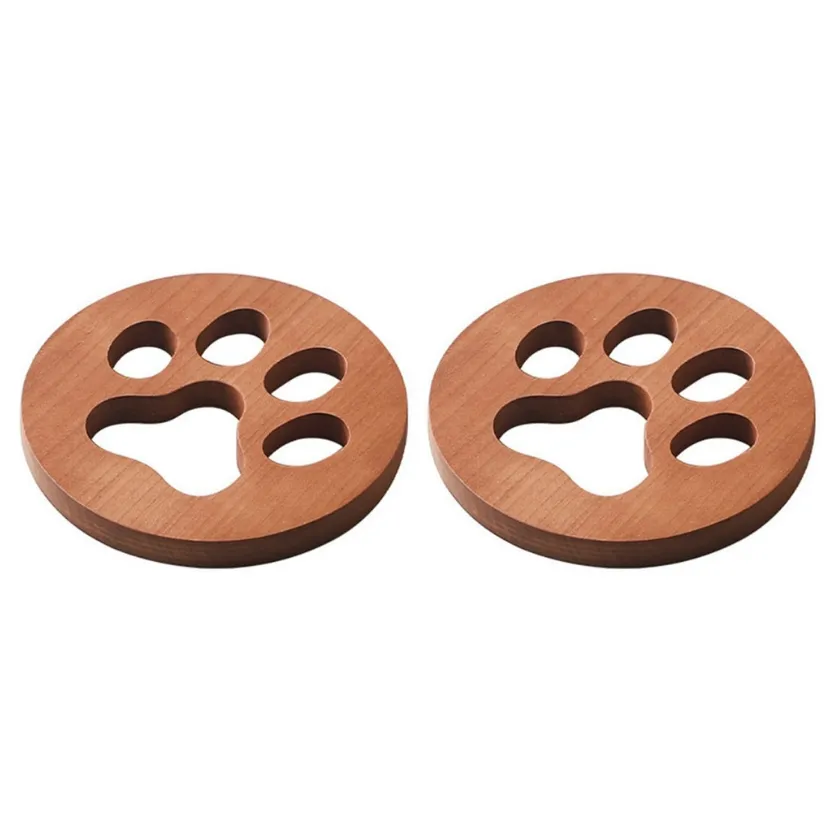 Funki Buys | Coasters | Cut Out Wood Cat Paw Coasters 2 Pcs