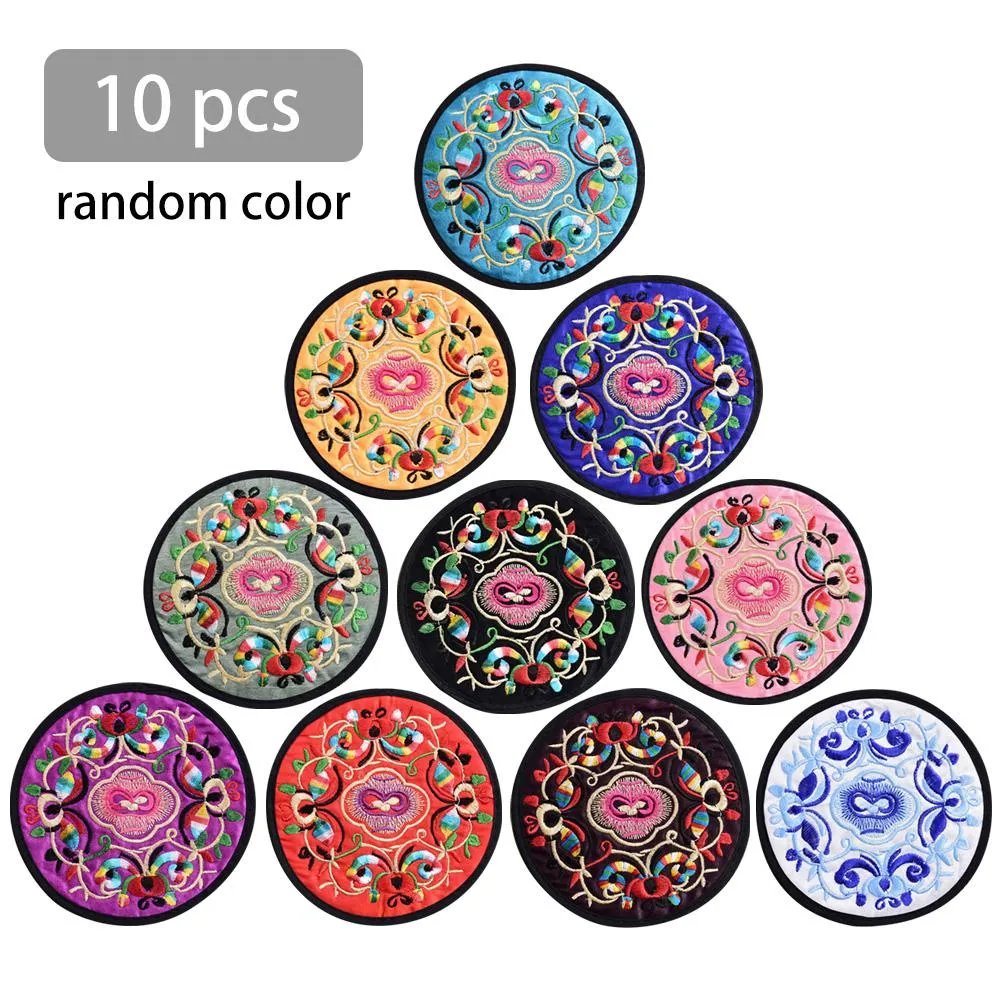 Funki Buys | Coasters | Vintage Embroidered Cup Mats 10 Pcs