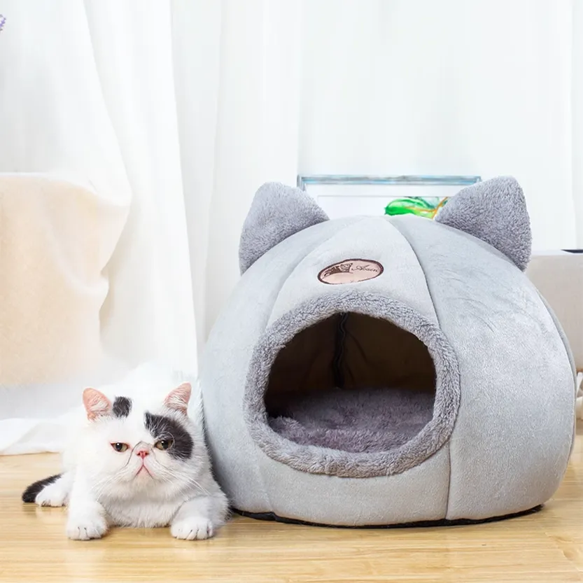 Funki Buys | Pet Beds | Cat Beds | Cozy Sweet Pink Cave House