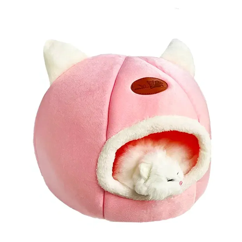 Funki Buys | Pet Beds | Cat Beds | Cozy Sweet Pink Cave House