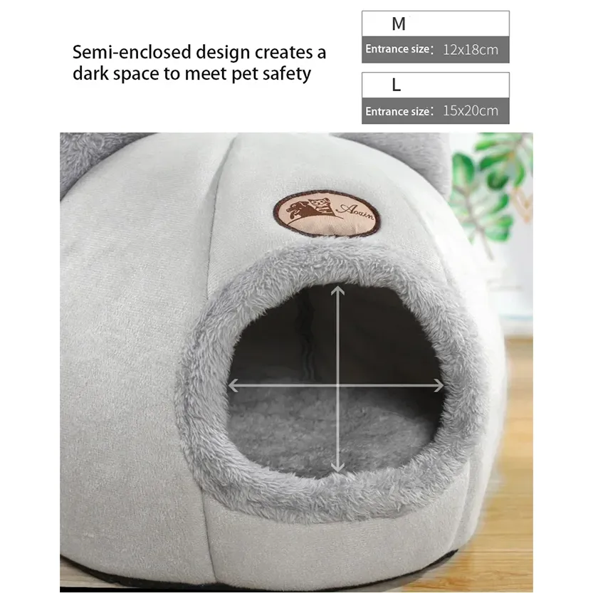 Funki Buys | Pet Beds | Cat Beds | Cozy Sweet Pink Cave House