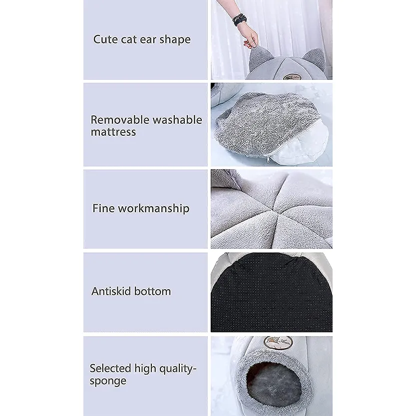 Funki Buys | Pet Beds | Cat Beds | Cozy Sweet Pink Cave House