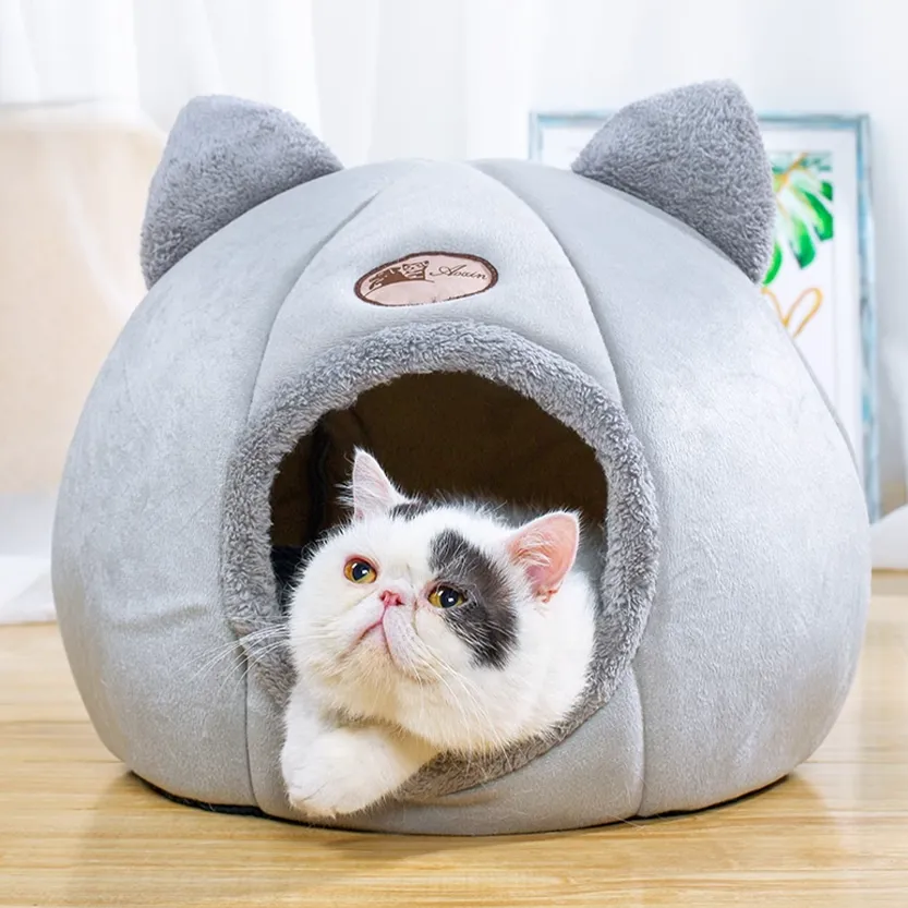 Funki Buys | Pet Beds | Cat Beds | Cozy Sweet Pink Cave House