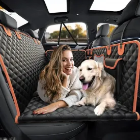 Heavy-Duty Dog Car Seat Cover – 7-Layer Waterproof, 350lbs Support, Hard Bottom