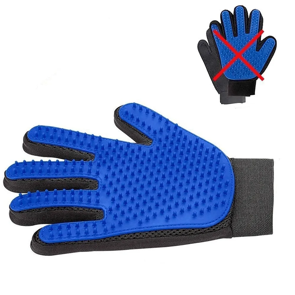 Kiki N Pooch True Touch Grooming Gloves for Dogs and Cats (Pink)
