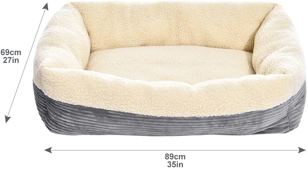 New AmazonBasics Rectangle Self Warming Pet Bed For Cat or Dog - 35 x 11 x 27 Inches, Grey!