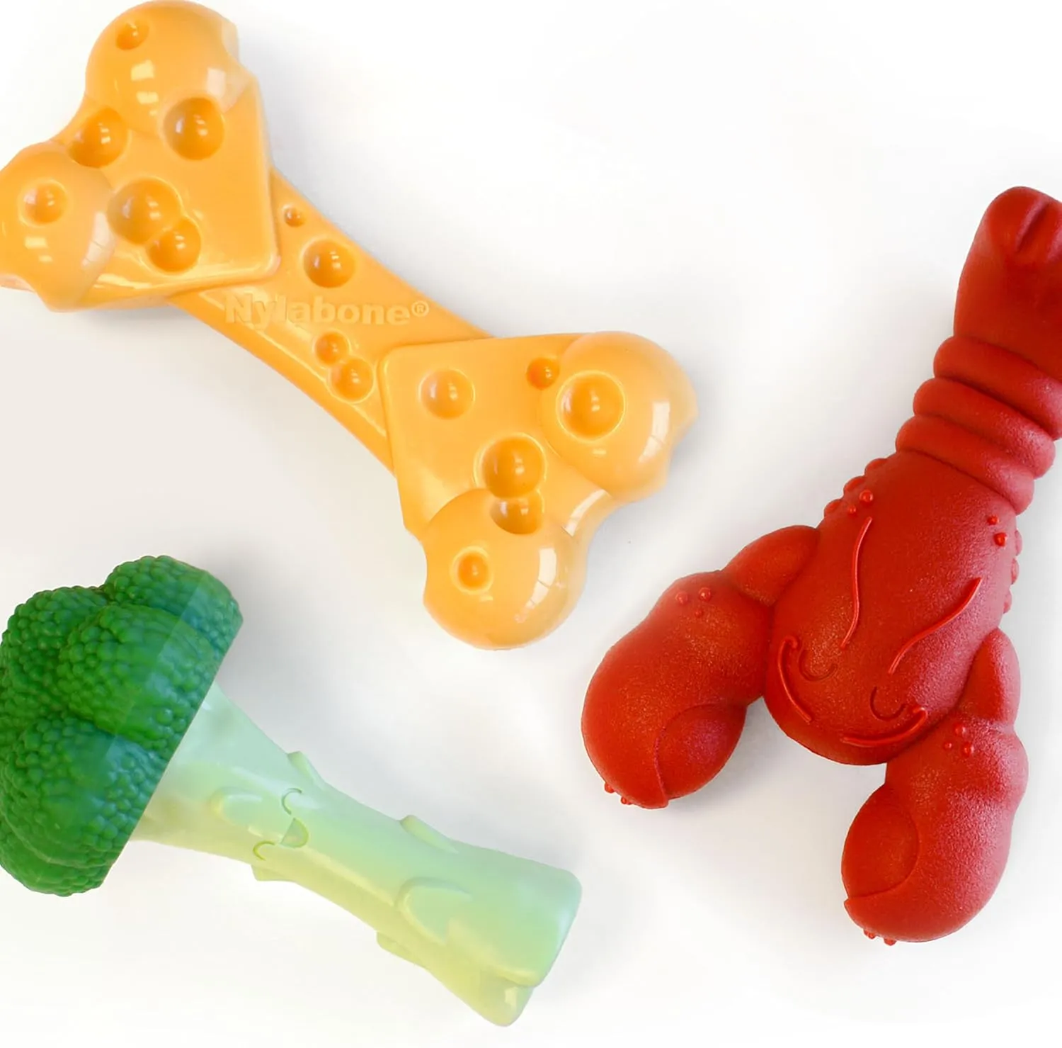 Nylabone Power Chew Toy Bundle, Cute Dog Toys for Aggressive Chewers, Filet Mignon, Cheese, and Bacon Flavors, Large Dogs - Up to 50 lbs, 3 Pack