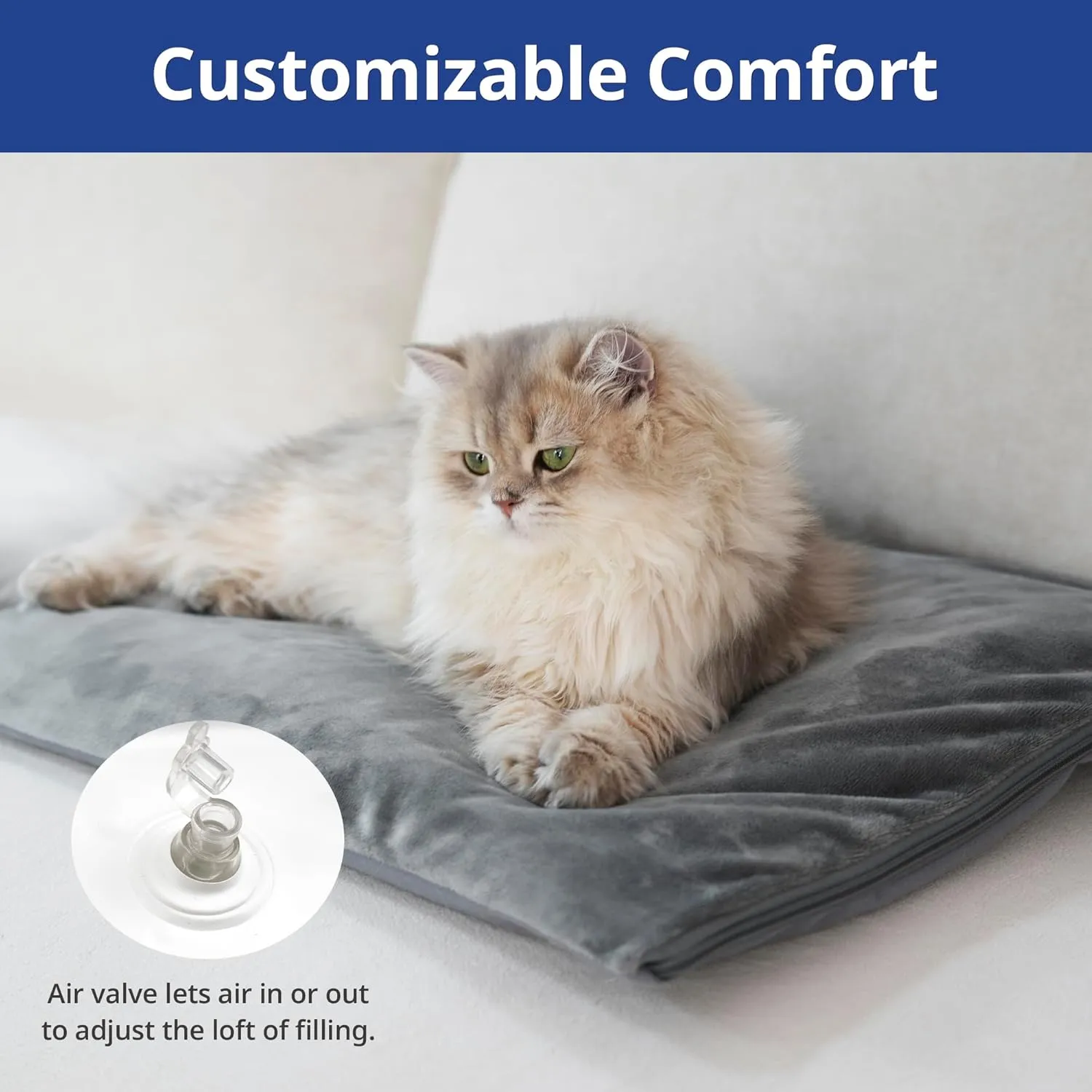 Outdoor Heated Cat Bed, Soft Pet Heating Pad with Steel-Wrapped Cord, Outside Pet Warmer for Feral Cats and Dogs, 19.7" x 15.7", 40 Watts