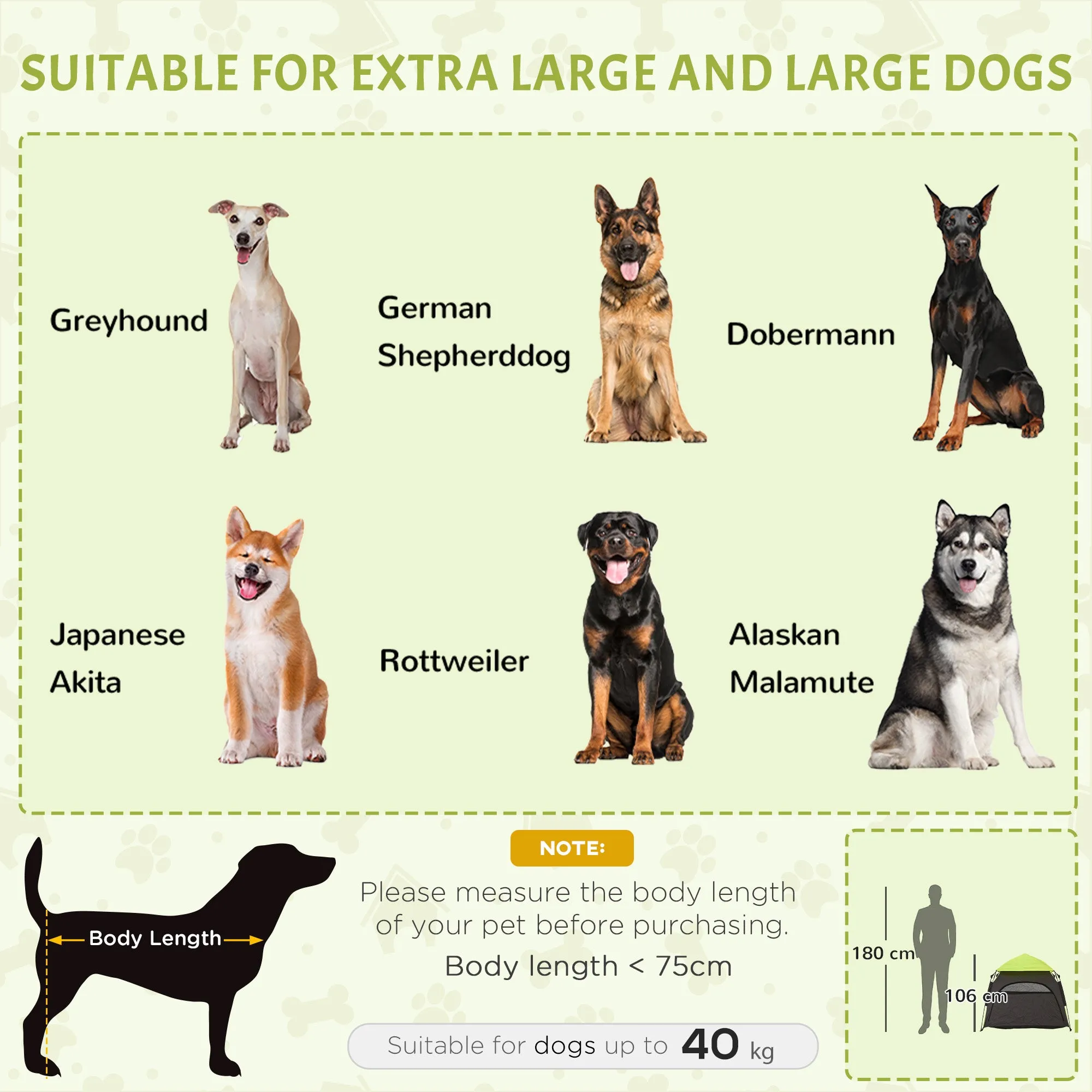 PawHut Foldable Dog Cat Tent with Waterproof Oxford Cloth, Carry Bag
