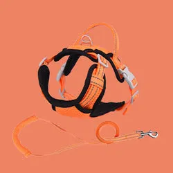 PAWS ASIA Factory Breathable Mesh Reflective Luxury Dog Leash Harness Vest With Handle