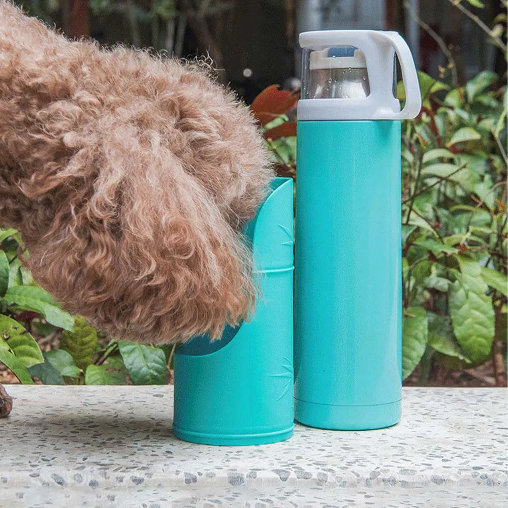 PAWS ASIA Factory Stainless Steel Portable Outdoor Travel Insulated Dog Water Bottle