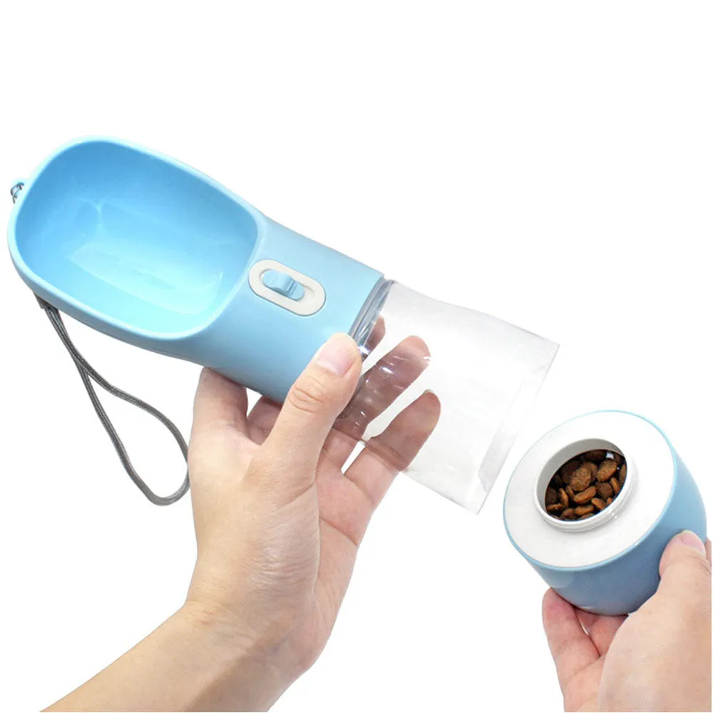 PAWS ASIA Suppliers Direct Sale Plastic Travel Multi Use Portable Dog Drink Bottle With Dog Food