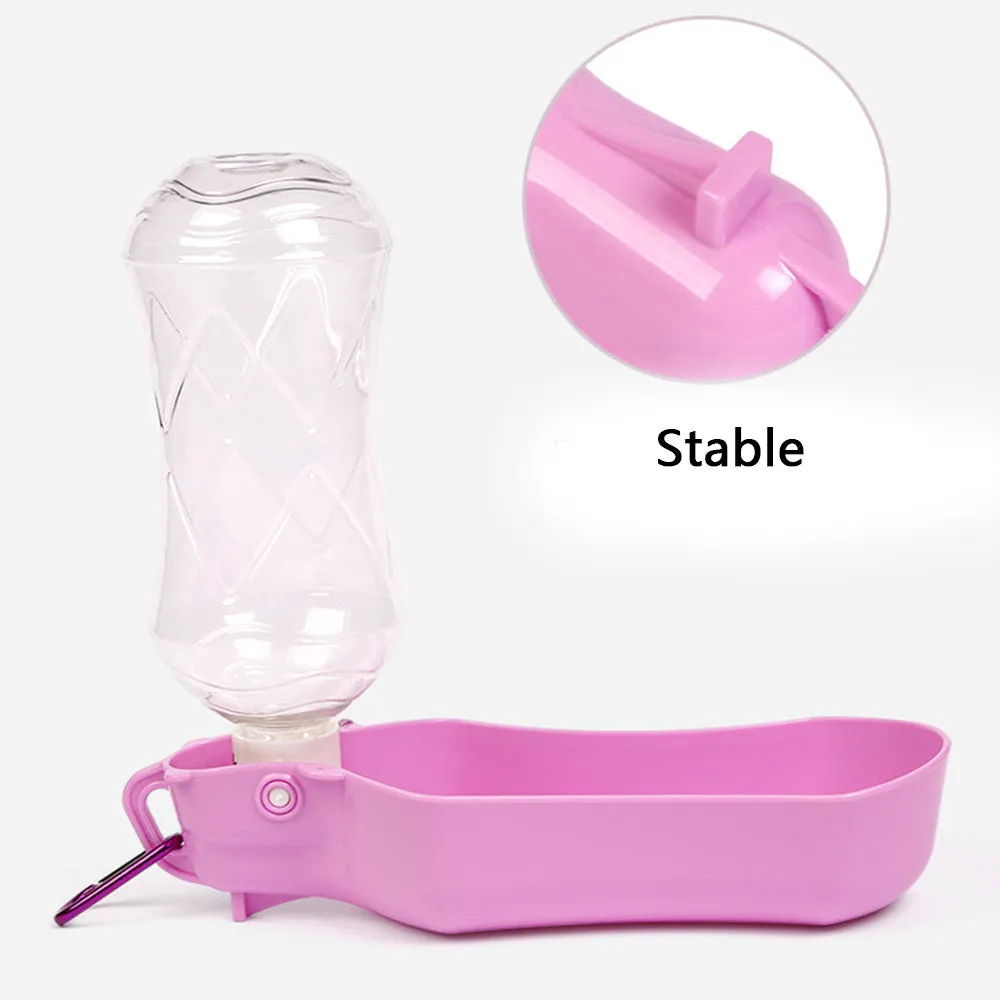 PAWS ASIA Suppliers Outdoor Foldable Mineral Nozzle Water Pet Bottle 518ML 280ML For Small Large Dogs
