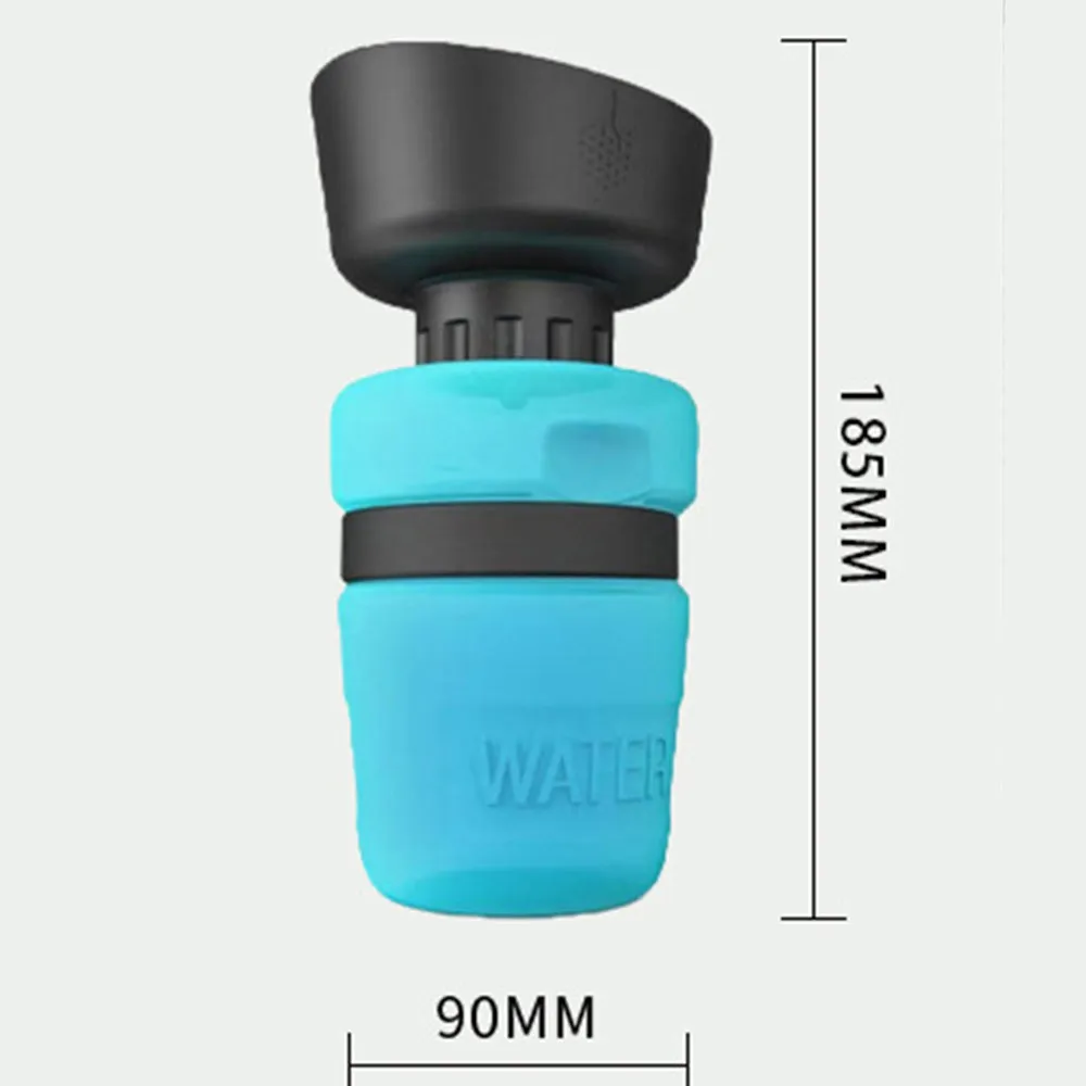 PAWS ASIA Wholesale New Silicone Travel Foldable Portable Outdoor Dog Water Bottle 520ml
