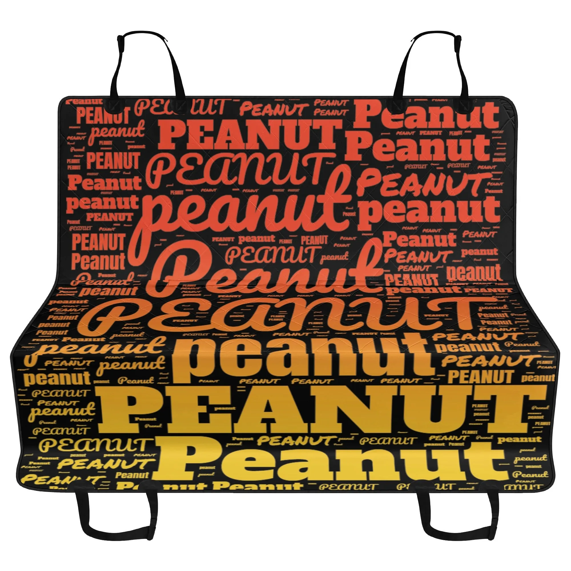 Personalized Dog's Name Word Art Ombre and Black Hammock Dog Car Seat Cover