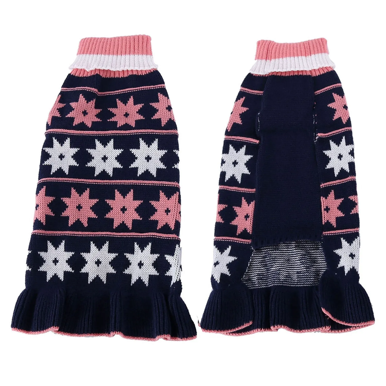 Pet autumn and winter high-collar knitted warm clothes