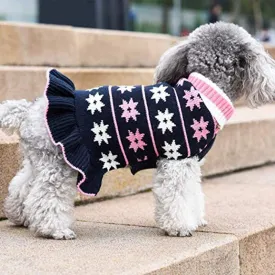 Pet autumn and winter high-collar knitted warm clothes