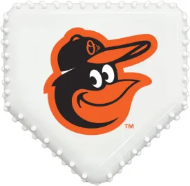 Pets First MLB Baltimore Orioles S Hard-Nylon Baseball Home Plate Dog Chew Toy, Interactive and Fun Dog CHEW Toy, Bacon Flavored, Strong Durable Chew Toy for Pets