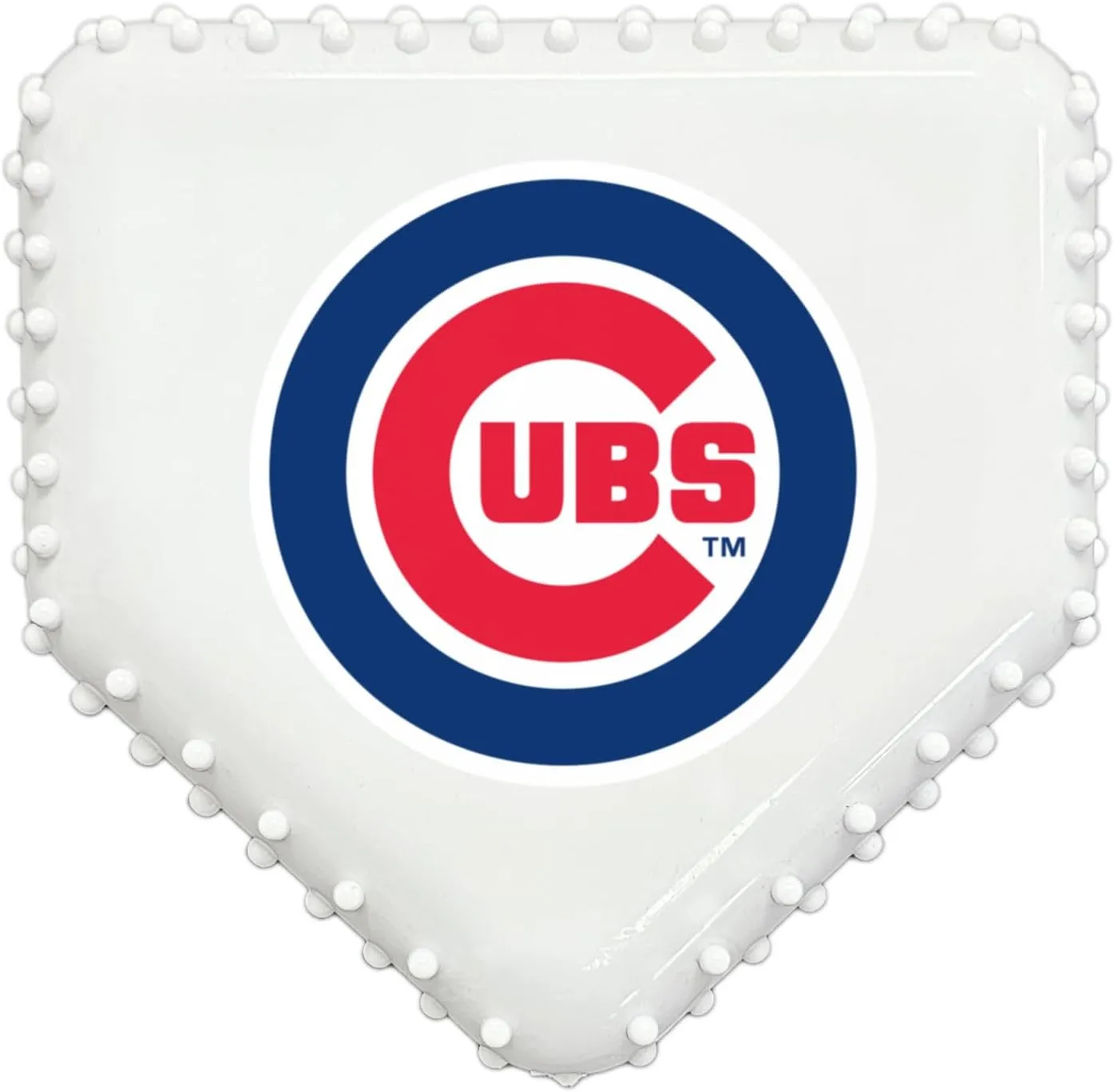 Pets First MLB Chicago Cubs Hard-Nylon Baseball Home Plate Dog Chew Toy, Interactive and Fun Dog CHEW Toy, Bacon Flavored, Strong Durable Chew Toy for Pets