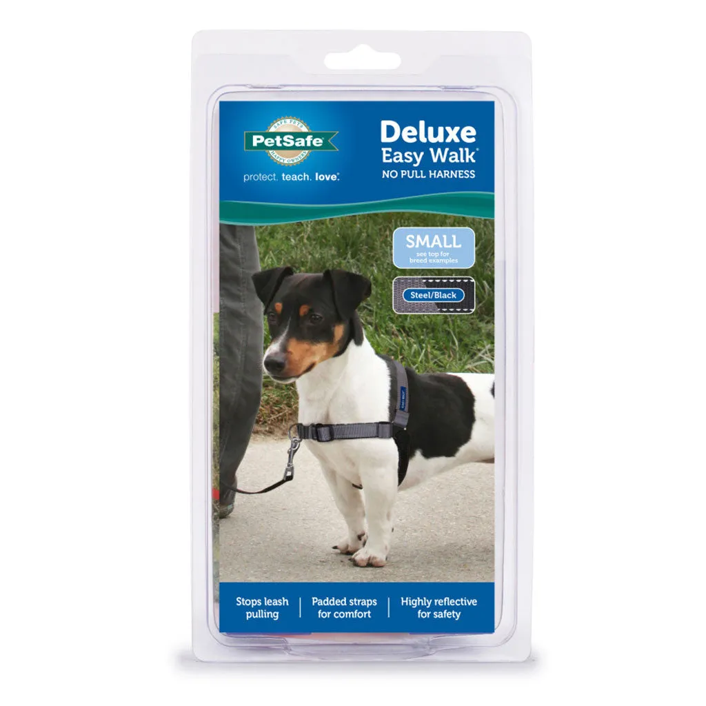 PetSafe Deluxe Easy Walk No Pull Dog Harness, Steel/Black