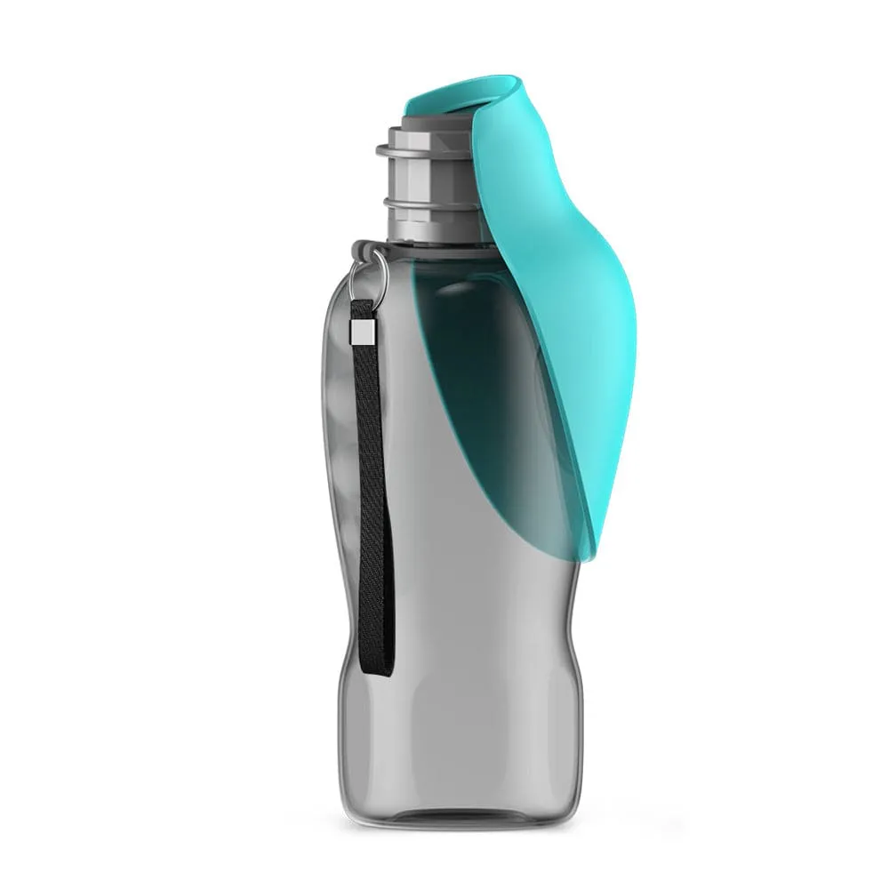 Portable Dog Water Dispenser – 27oz Leak-Proof Travel Bottle with Built-in Bowl