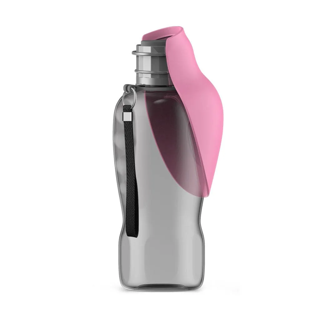 Portable Dog Water Dispenser – 27oz Leak-Proof Travel Bottle with Built-in Bowl