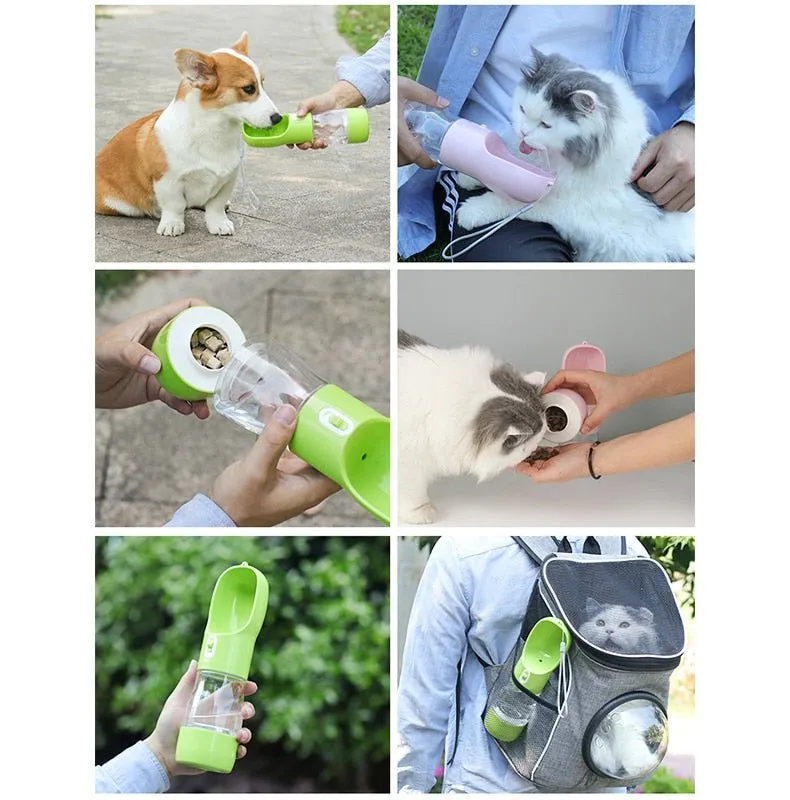Portable Outdoor Pet Drinking and Feeding Bottle (3 Colours)