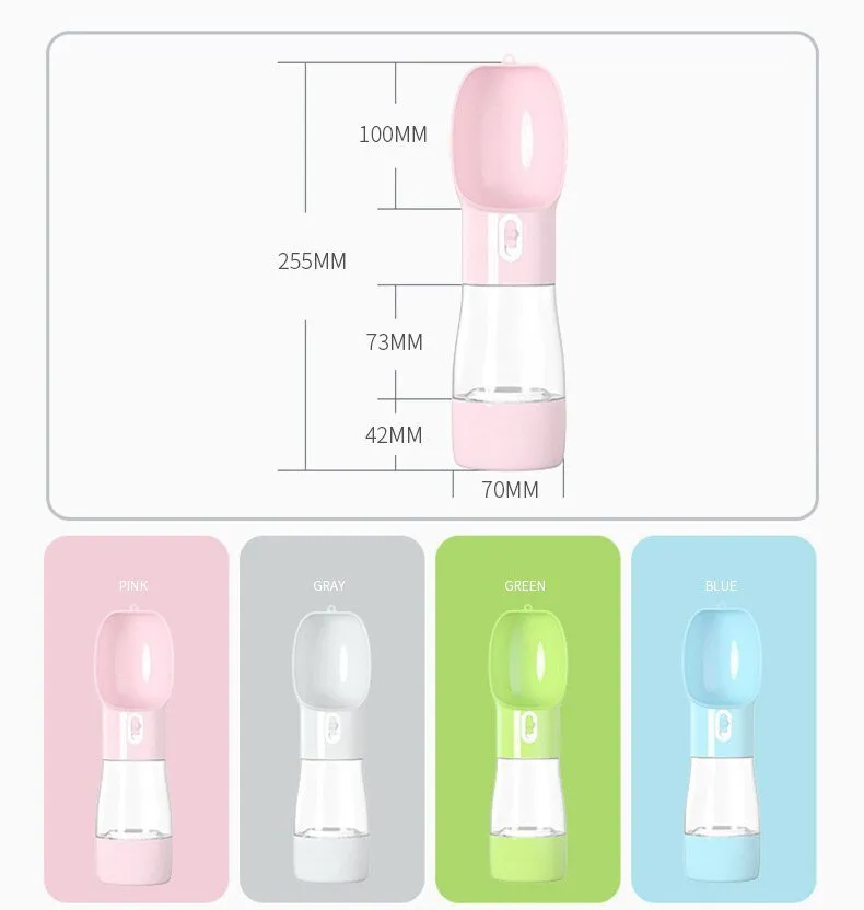 Portable Outdoor Pet Drinking and Feeding Bottle (3 Colours)