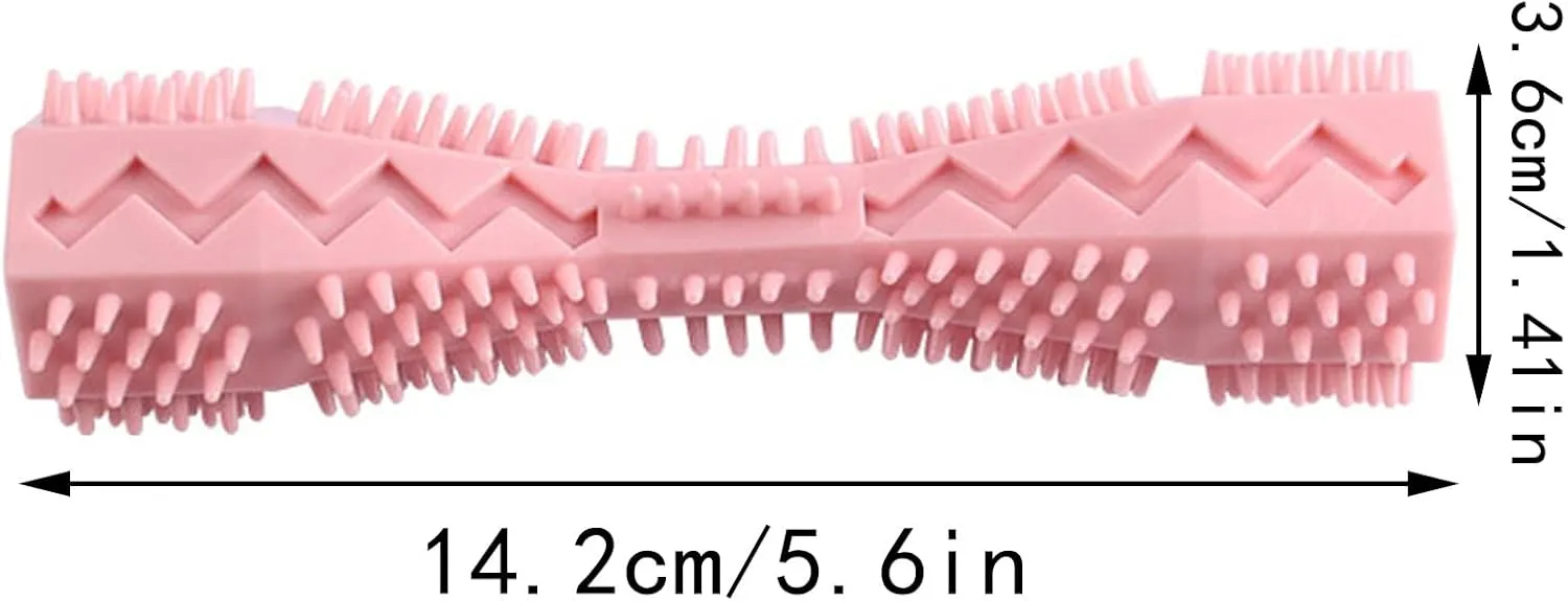 Puppy Bones for Small Dogs Teething Durable Dog Toothbrush Chew Toy Stick Soft Rubber Teeth Cleaning Point Massage Toothpaste Pet Supplies