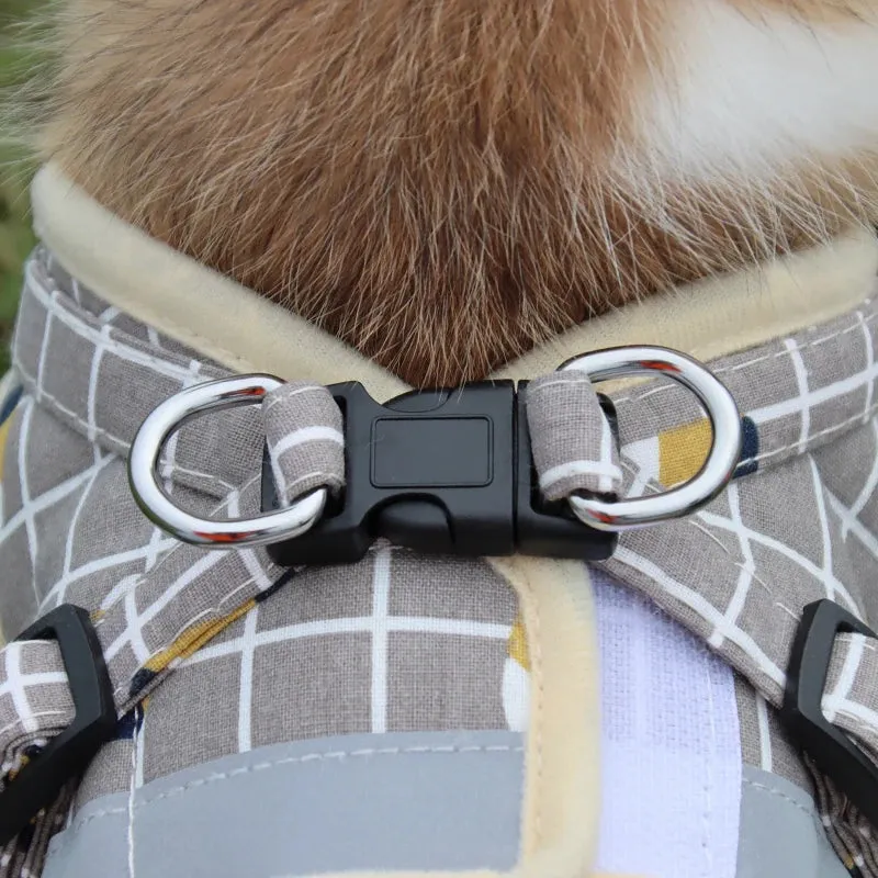 Reflective Nylon Dog Harness and Leash Set - Suitable for Small to Medium Breeds