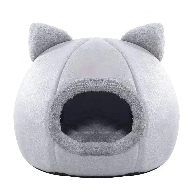 Self-Warming Pet Tent Cave Bed for Cats & Small Dogs Comfortable Sleeping Hut