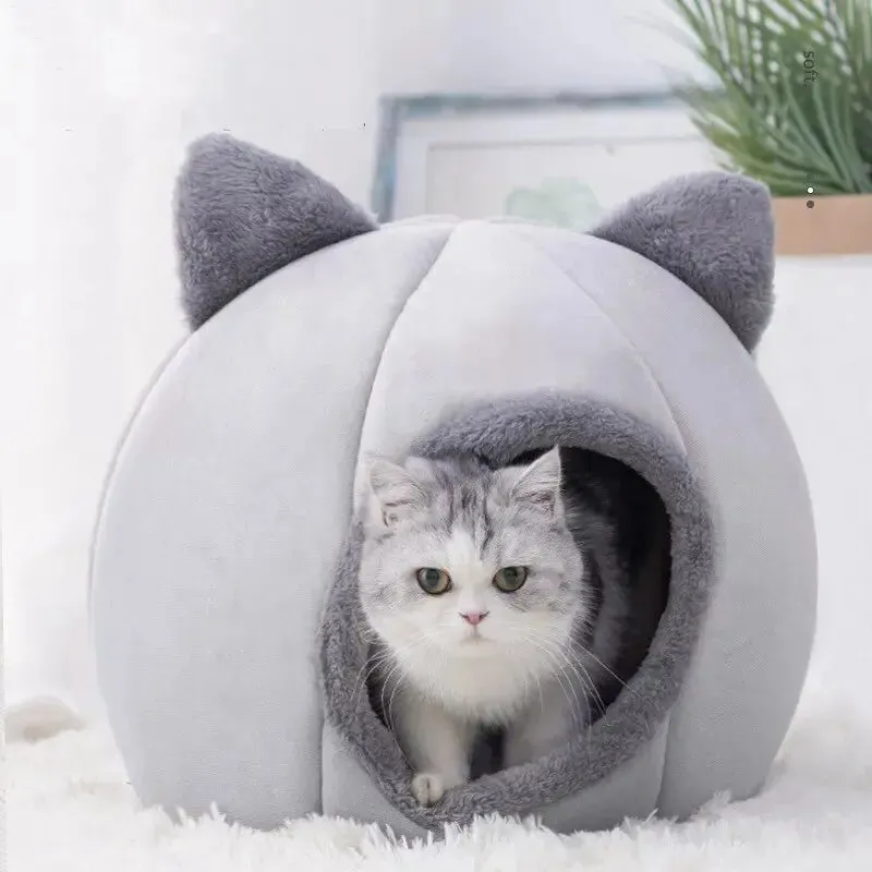 Self-Warming Pet Tent Cave Bed for Cats & Small Dogs Comfortable Sleeping Hut