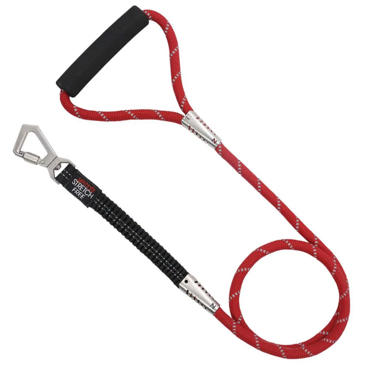 Shock-absorbing reflective dog leash Straps