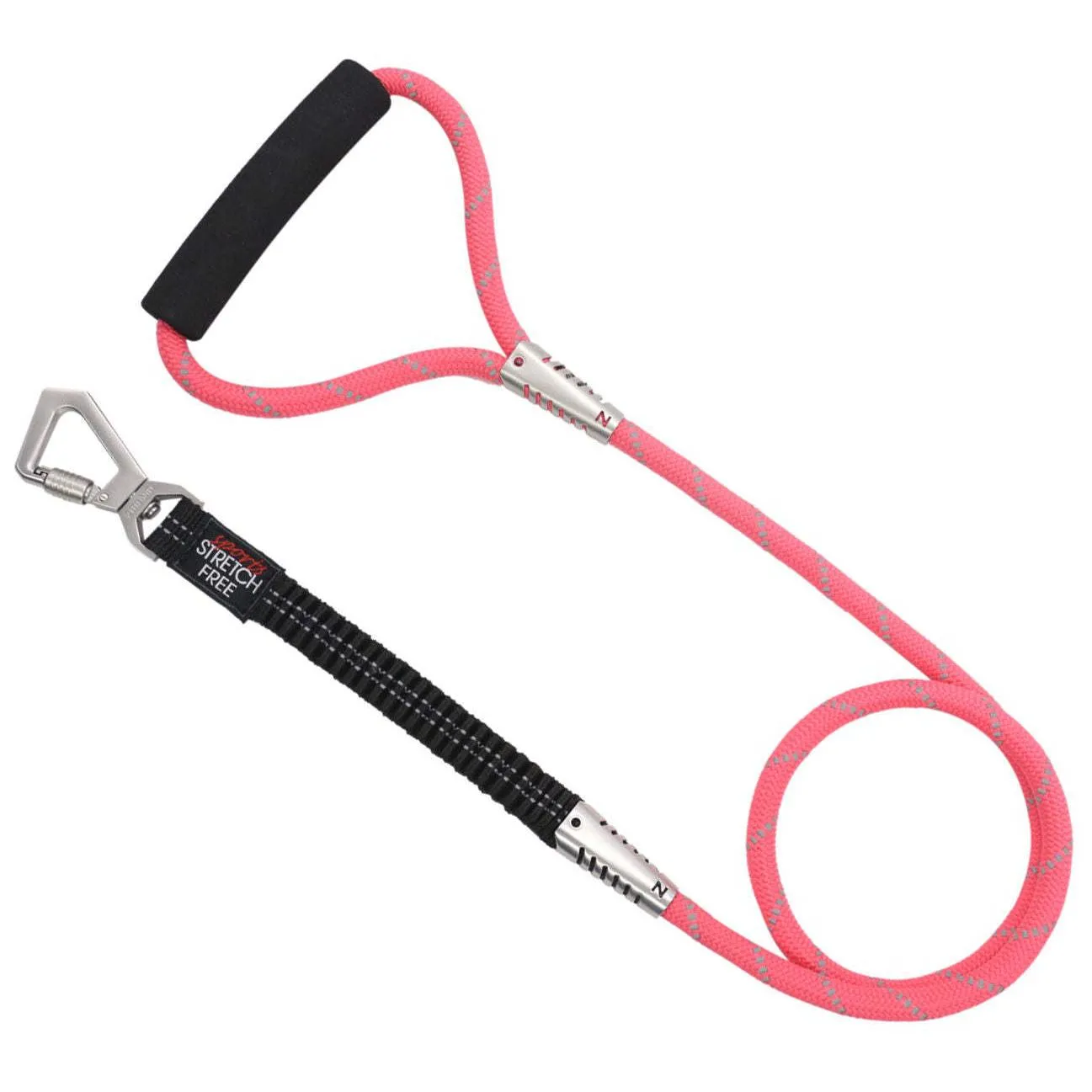 Shock-absorbing reflective dog leash Straps