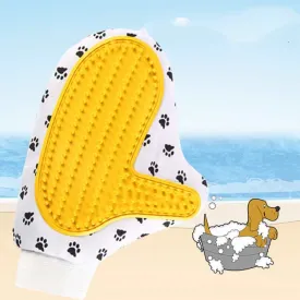 silicone pet brush glove deshedding gentle efficient grooming cat