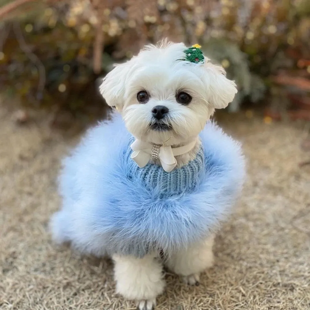 Small Dog Luxury Dog Sweater Dog Winter Clothes Knitted Fur Pet Clothes Warmth French Bulldog Pug Bichon Dog Sweater Ropa Perro