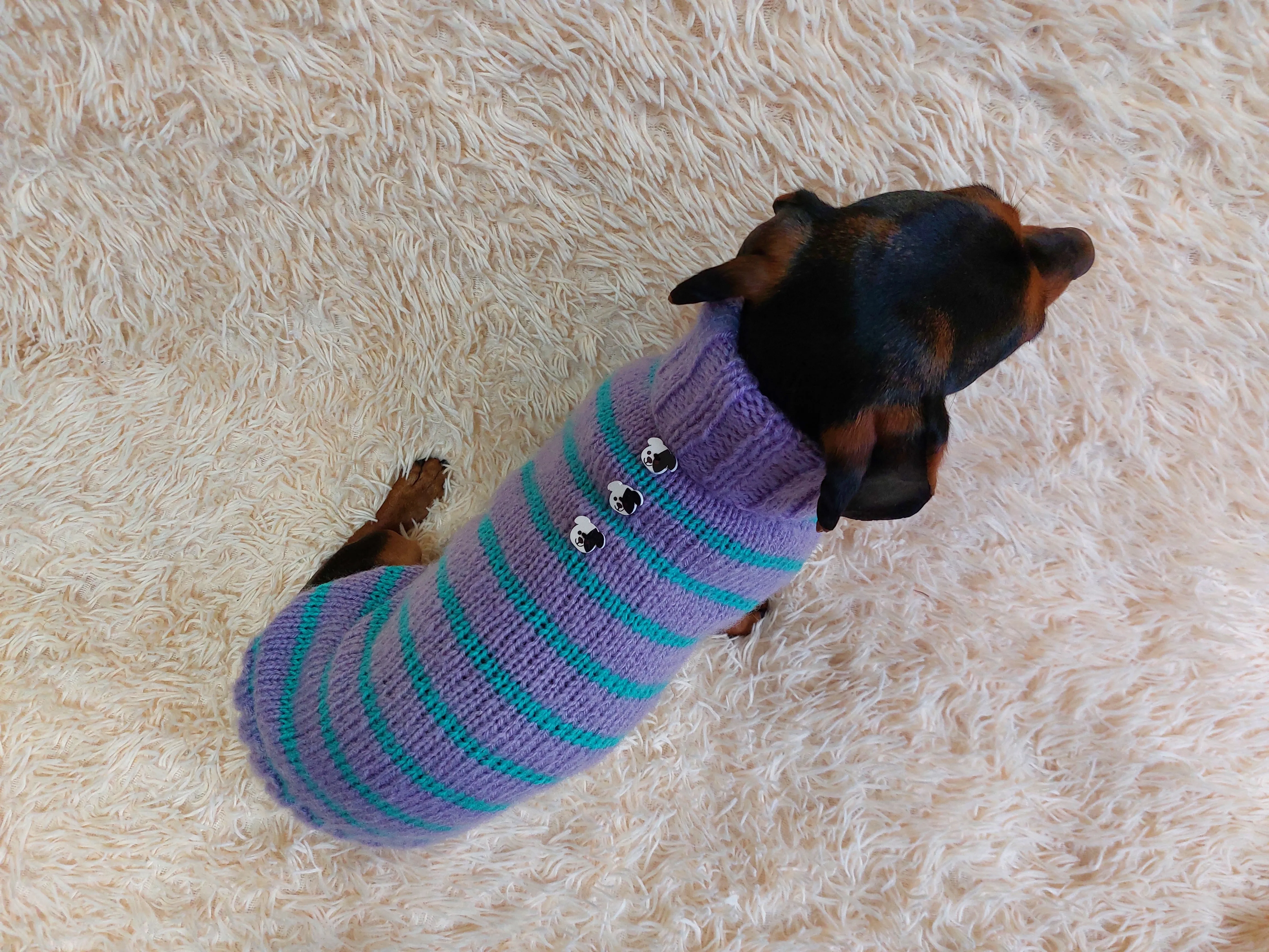 Striped Clothes With Button Pet Dog,Dog Jumper Winter Christmas,Dachshund Button Sweater,Pets Gift