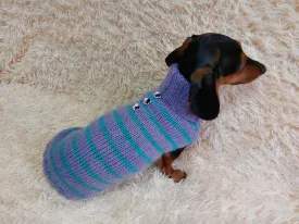 Striped Clothes With Button Pet Dog,Dog Jumper Winter Christmas,Dachshund Button Sweater,Pets Gift