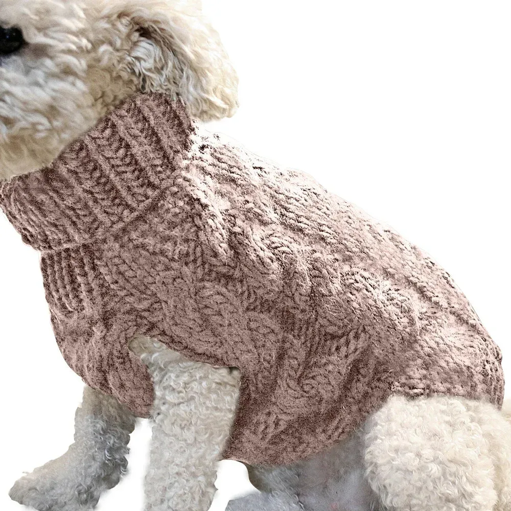 Warm Knitted Cotton Sweater for Your Small to Medium Sized Dog Breeds. Chihuahuas, Yorkies, Terriers or Pugs.
