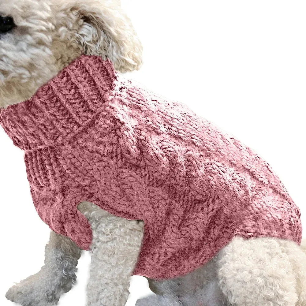 Warm Knitted Cotton Sweater for Your Small to Medium Sized Dog Breeds. Chihuahuas, Yorkies, Terriers or Pugs.