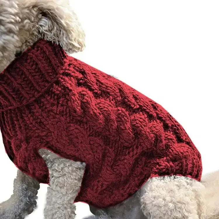 Warm Knitted Cotton Sweater for Your Small to Medium Sized Dog Breeds. Chihuahuas, Yorkies, Terriers or Pugs.