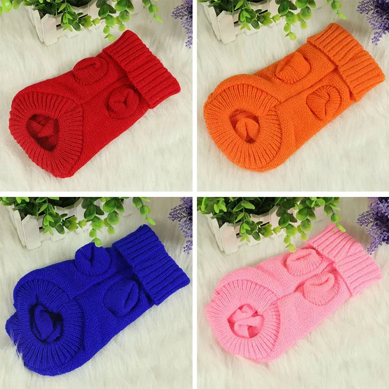 Winter Bliss: Knitted Pet Sweater - Cozy Dog Winter Clothes for Small to Medium Dogs, Perfect for Chihuahuas, Yorkshire Terriers, and Puppies