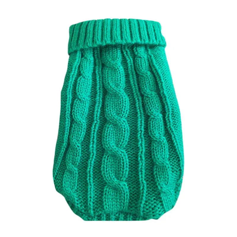 Winter Bliss: Knitted Pet Sweater - Cozy Dog Winter Clothes for Small to Medium Dogs, Perfect for Chihuahuas, Yorkshire Terriers, and Puppies
