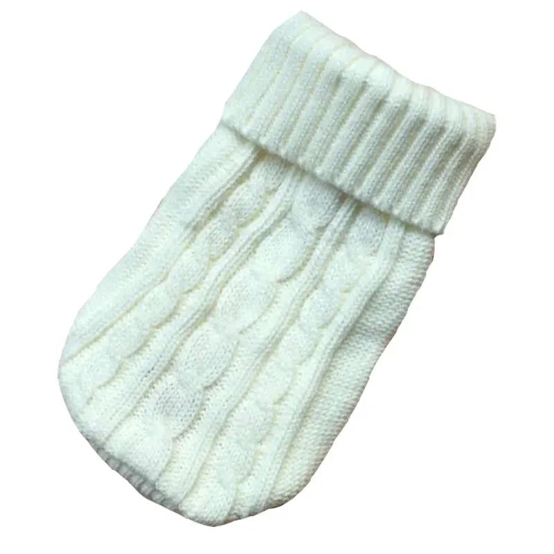 Winter Bliss: Knitted Pet Sweater - Cozy Dog Winter Clothes for Small to Medium Dogs, Perfect for Chihuahuas, Yorkshire Terriers, and Puppies