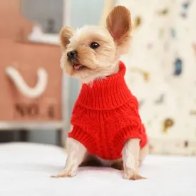 Winter Bliss: Knitted Pet Sweater - Cozy Dog Winter Clothes for Small to Medium Dogs, Perfect for Chihuahuas, Yorkshire Terriers, and Puppies