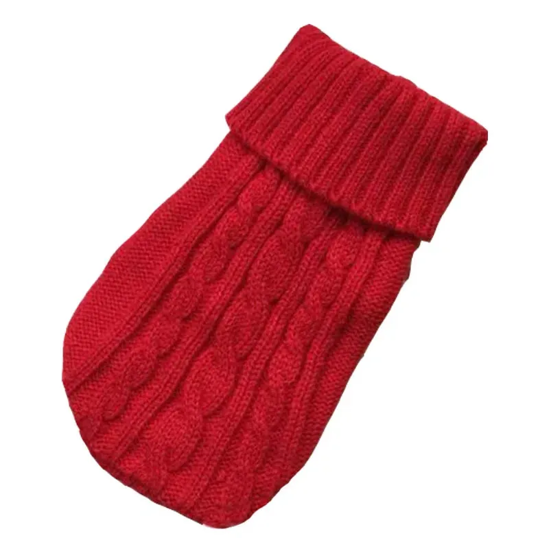 Winter Bliss: Knitted Pet Sweater - Cozy Dog Winter Clothes for Small to Medium Dogs, Perfect for Chihuahuas, Yorkshire Terriers, and Puppies