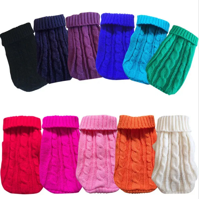 Winter Bliss: Knitted Pet Sweater - Cozy Dog Winter Clothes for Small to Medium Dogs, Perfect for Chihuahuas, Yorkshire Terriers, and Puppies